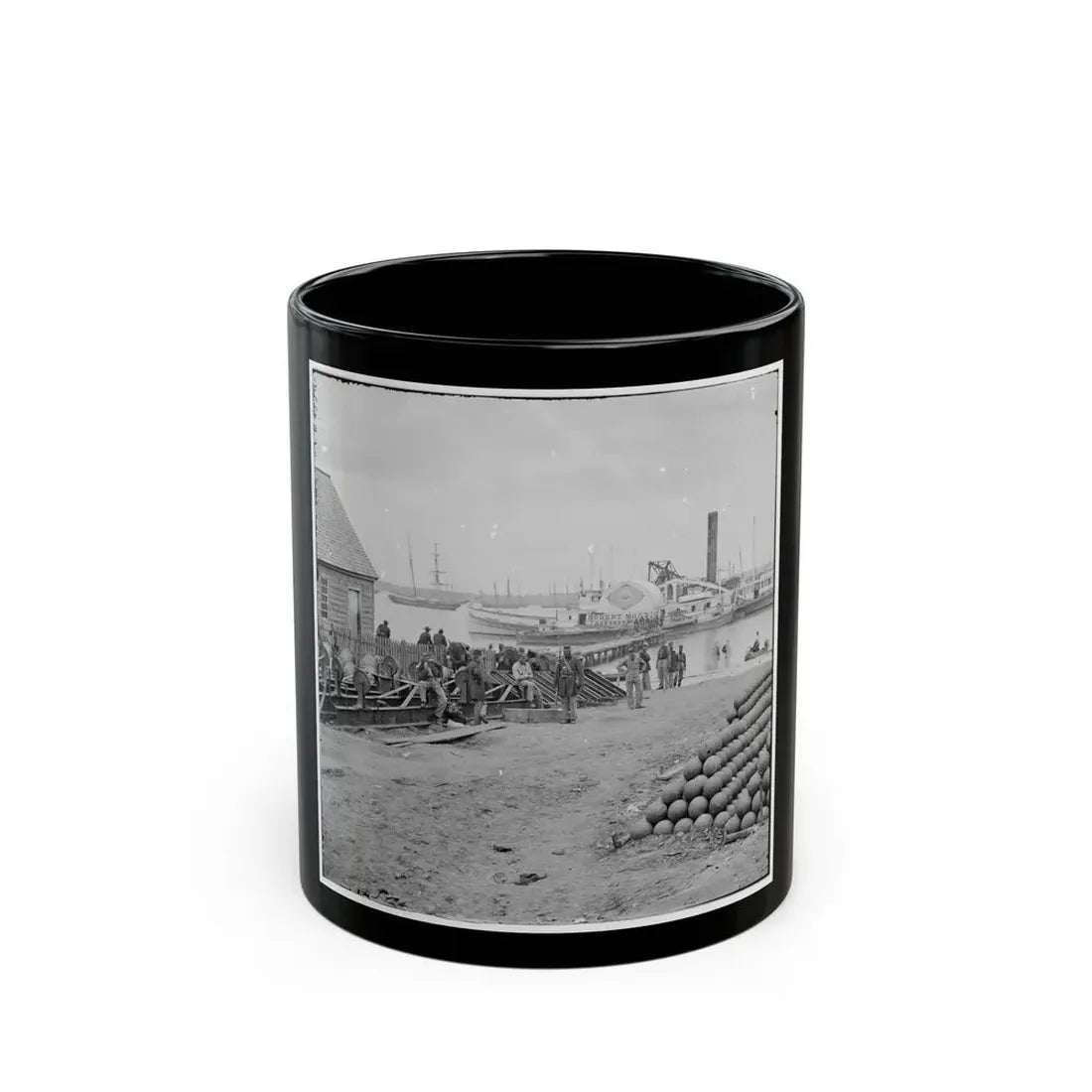 Yorktown, Va. Embarkation For White House Landing, Va. (U.S. Civil War) Black Coffee Mug 11oz - Go Mug Yourself