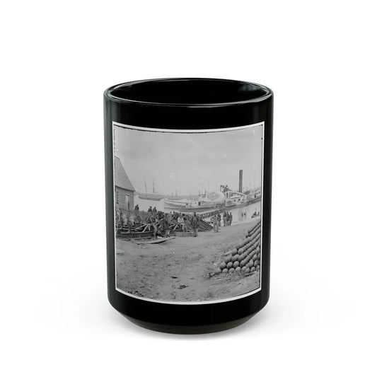 Yorktown, Va. Embarkation For White House Landing, Va. (U.S. Civil War) Black Coffee Mug 15oz - Go Mug Yourself