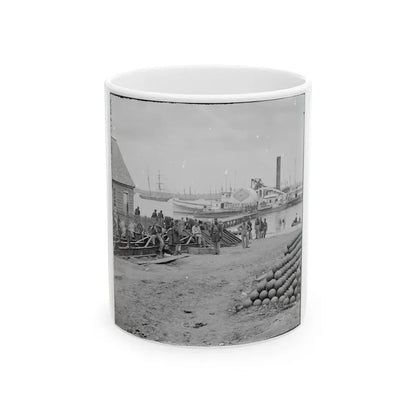 Yorktown, Va. Embarkation For White House Landing, Va. (U.S. Civil War) White Coffee Mug 11oz - Go Mug Yourself