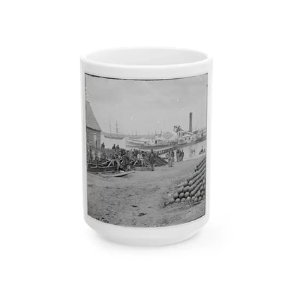 Yorktown, Va. Embarkation For White House Landing, Va. (U.S. Civil War) White Coffee Mug 15oz - Go Mug Yourself