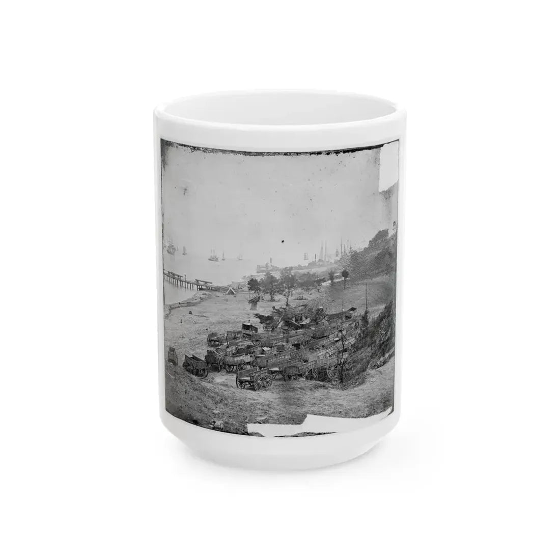 Yorktown, Va. Federal Wagon Park (U.S. Civil War) White Coffee Mug 15oz - Go Mug Yourself