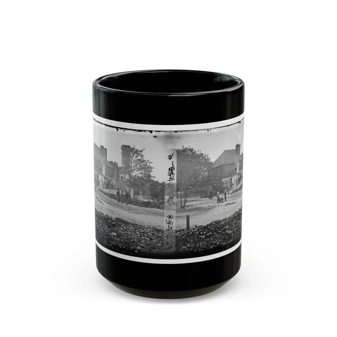 Yorktown, Va. Headquarters Of Gen. John B. Magruder (U.S. Civil War) Black Coffee Mug 15oz - Go Mug Yourself