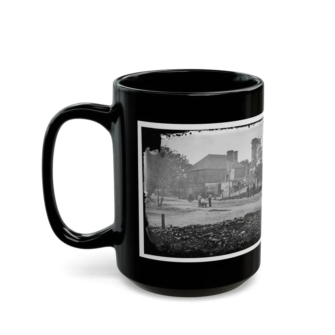 Yorktown, Va. Headquarters Of Gen. John B. Magruder (U.S. Civil War) Black Coffee Mug - Go Mug Yourself