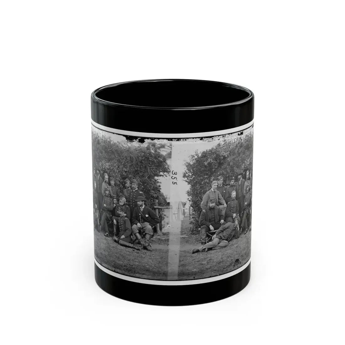Yorktown, Va., Vicinity. Gen. Randolph B. Marcy, Officers, And Friends At Camp Winfield Scott (U.S. Civil War) Black Coffee Mug 11oz - Go Mug Yourself