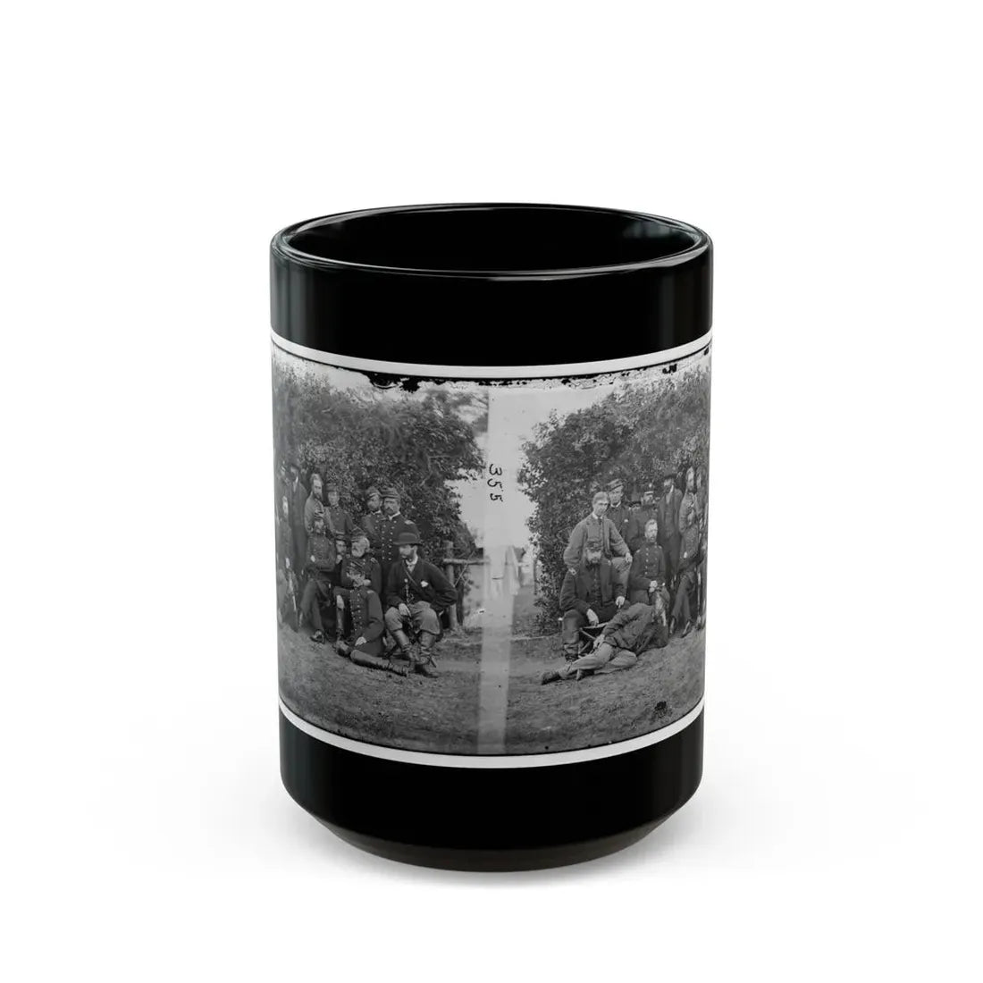 Yorktown, Va., Vicinity. Gen. Randolph B. Marcy, Officers, And Friends At Camp Winfield Scott (U.S. Civil War) Black Coffee Mug 15oz - Go Mug Yourself