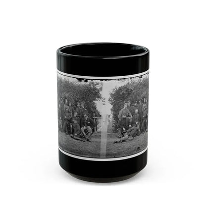 Yorktown, Va., Vicinity. Gen. Randolph B. Marcy, Officers, And Friends At Camp Winfield Scott (U.S. Civil War) Black Coffee Mug 15oz - Go Mug Yourself