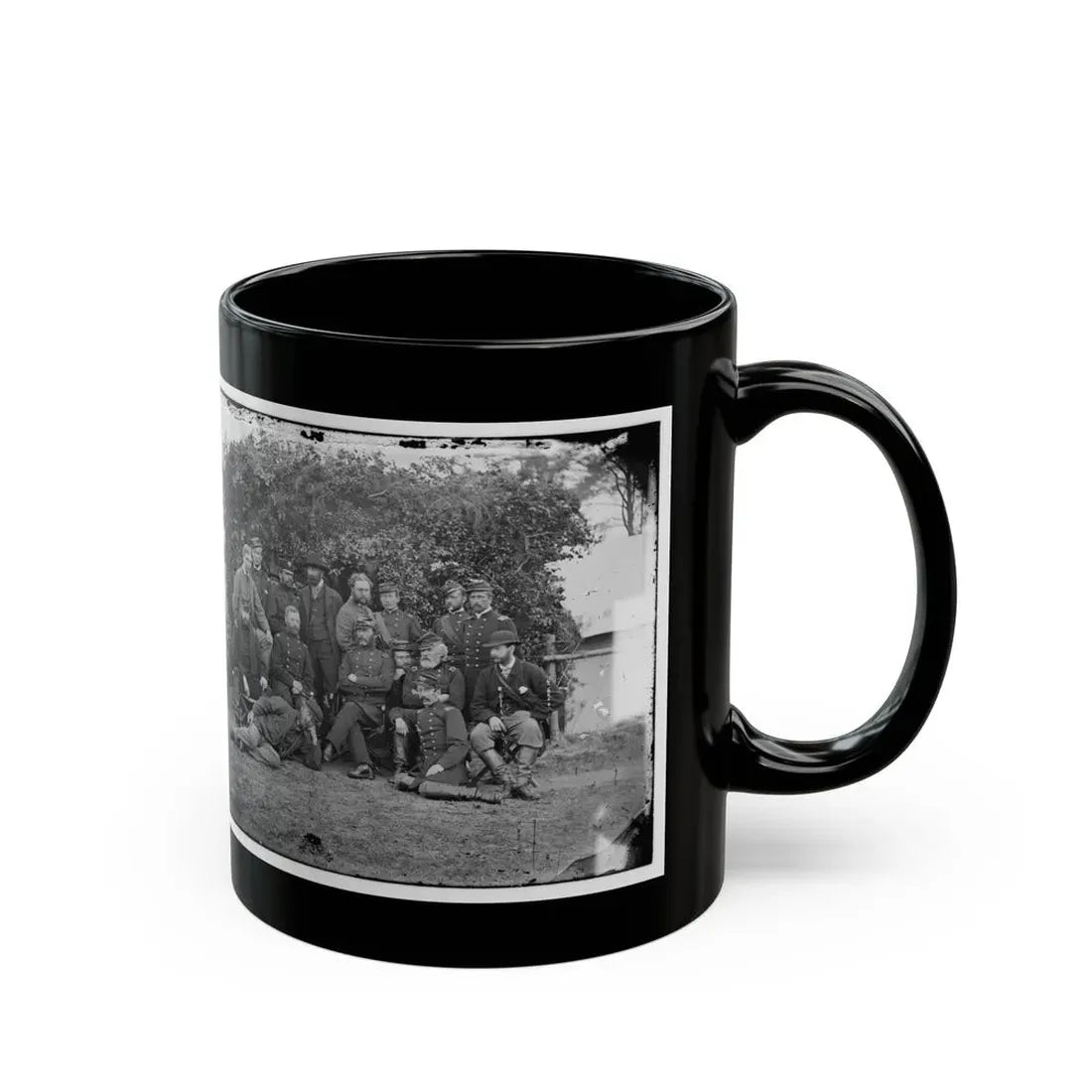 Yorktown, Va., Vicinity. Gen. Randolph B. Marcy, Officers, And Friends At Camp Winfield Scott (U.S. Civil War) Black Coffee Mug - Go Mug Yourself