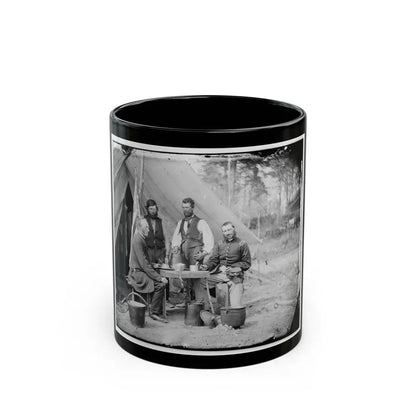 Yorktown, Va., Vicinity. Group Before The Photographic Tent At Camp Winfield Scott (U.S. Civil War) Black Coffee Mug 11oz - Go Mug Yourself