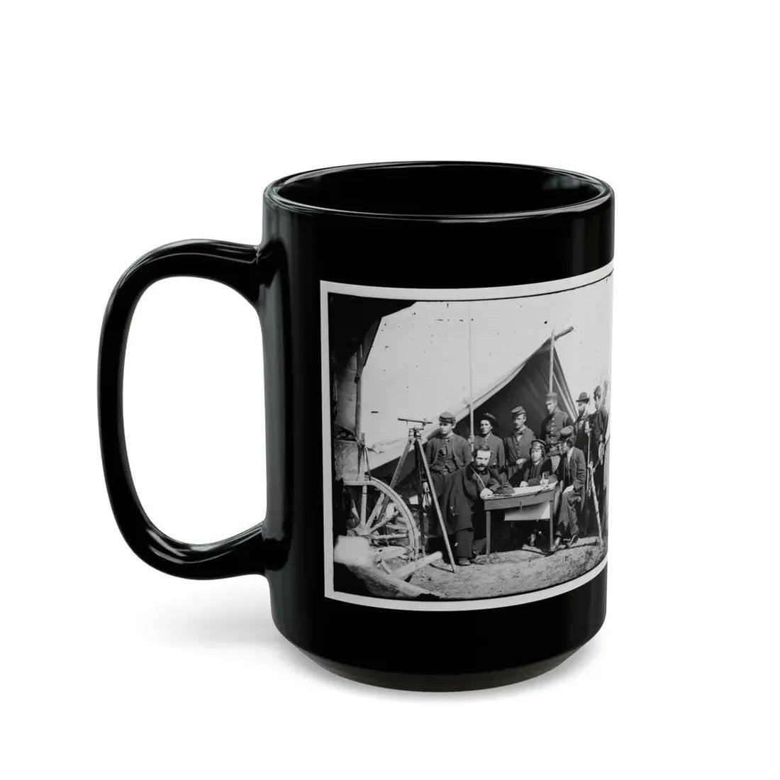 Yorktown, Va., Vicinity. Topographical Engineers, Camp Winfield Scott (U.S. Civil War) Black Coffee Mug - Go Mug Yourself