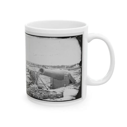 Yorktown, Va. Confederate Fortifications, With Large Gun (U.S. Civil War) White Coffee Mug-Go Mug Yourself