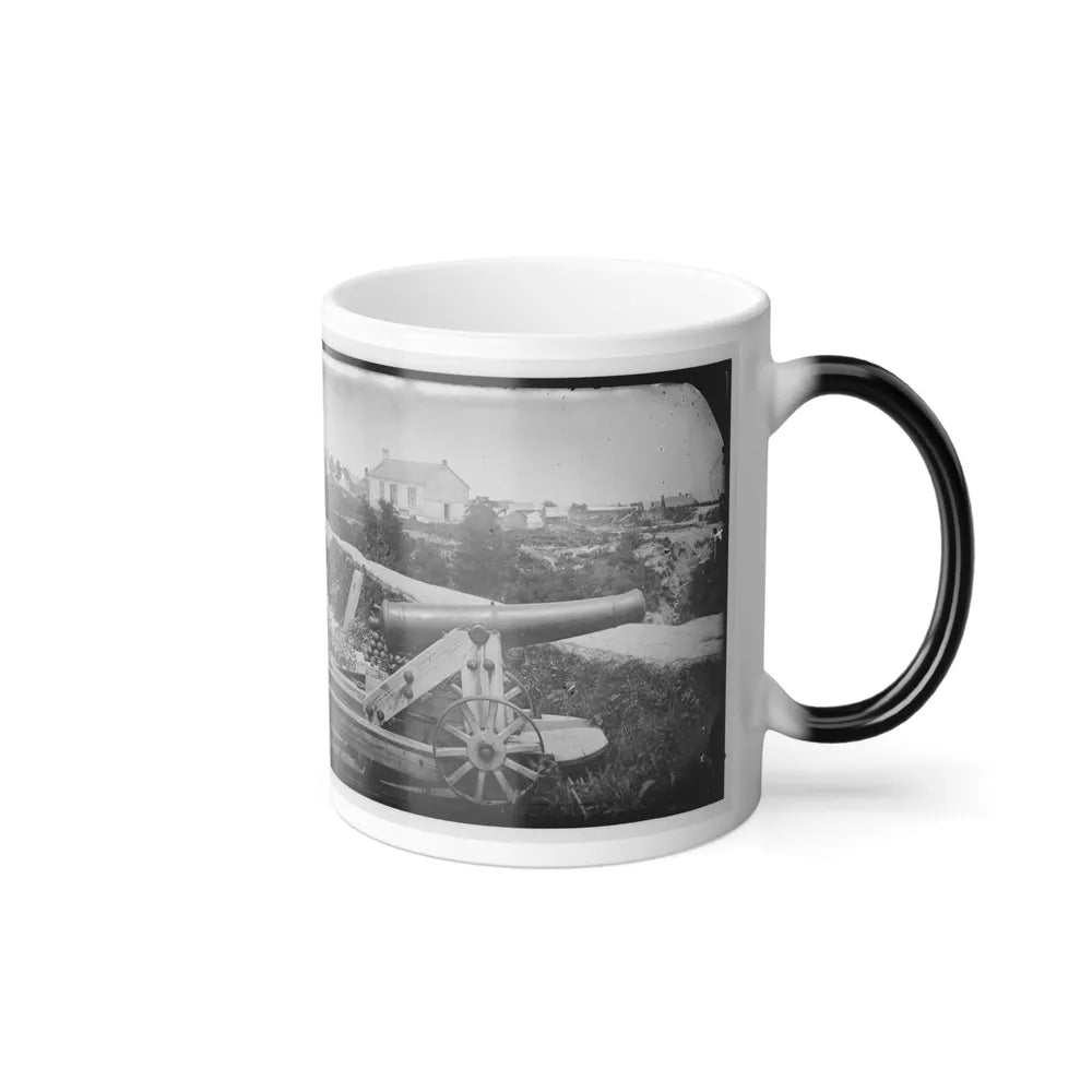 Yorktown, Va. Confederate Naval Gun; in Background Is Nelson Church, Used as a Hospital (U.S. Civil War) Color Changing Coffee Mug 11oz-Go Mug Yourself