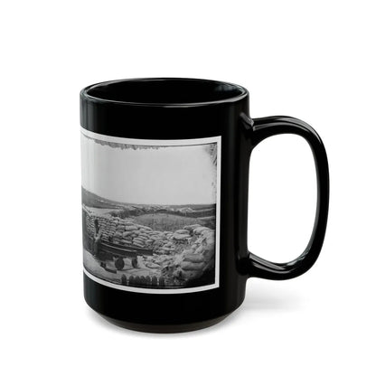 Yorktown, Va. Confederate Sandbag Fortifications (U.S. Civil War) Black Coffee Mug-Go Mug Yourself