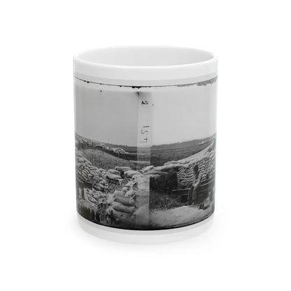 Yorktown, Va. Confederate Sandbag Fortifications (U.S. Civil War) White Coffee Mug-11oz-Go Mug Yourself