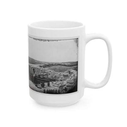 Yorktown, Va. Confederate Sandbag Fortifications (U.S. Civil War) White Coffee Mug-Go Mug Yourself