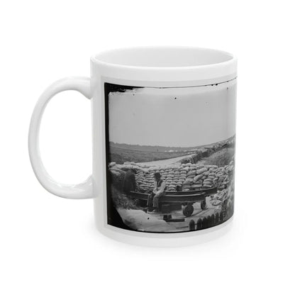 Yorktown, Va. Confederate Sandbag Fortifications (U.S. Civil War) White Coffee Mug-Go Mug Yourself