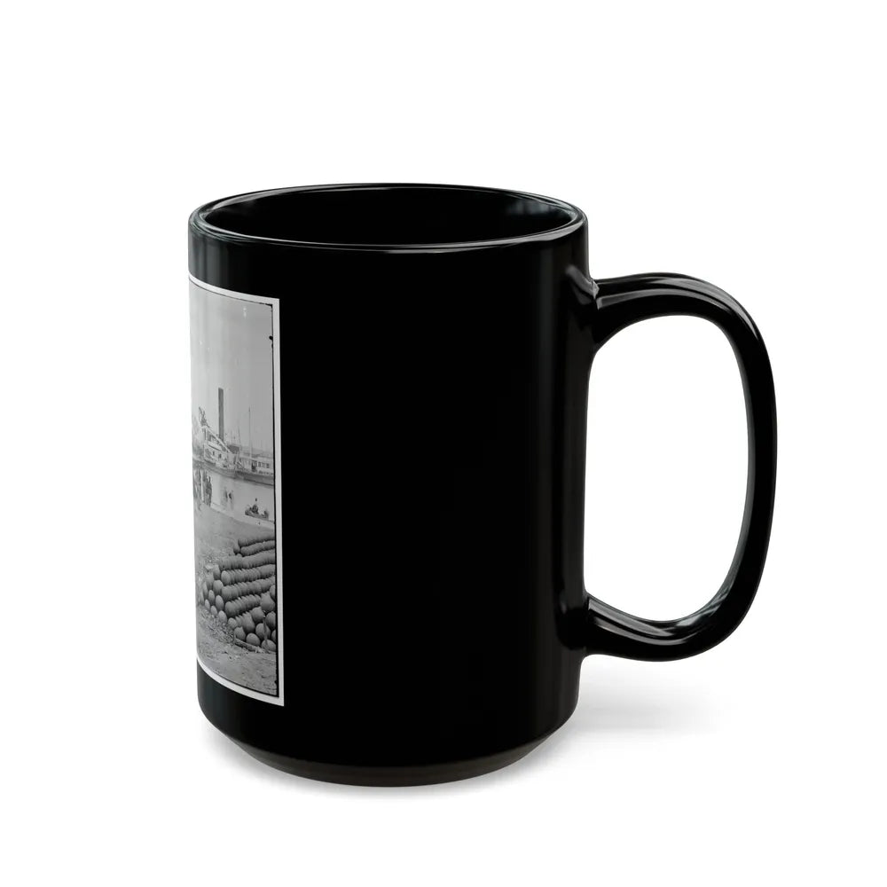 Yorktown, Va. Embarkation For White House Landing, Va. (U.S. Civil War) Black Coffee Mug-Go Mug Yourself