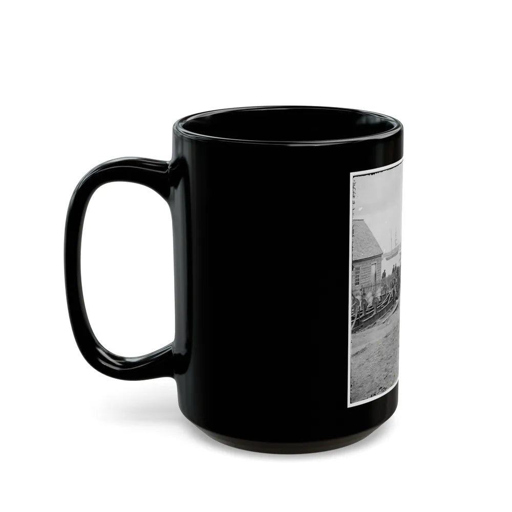 Yorktown, Va. Embarkation For White House Landing, Va. (U.S. Civil War) Black Coffee Mug-Go Mug Yourself