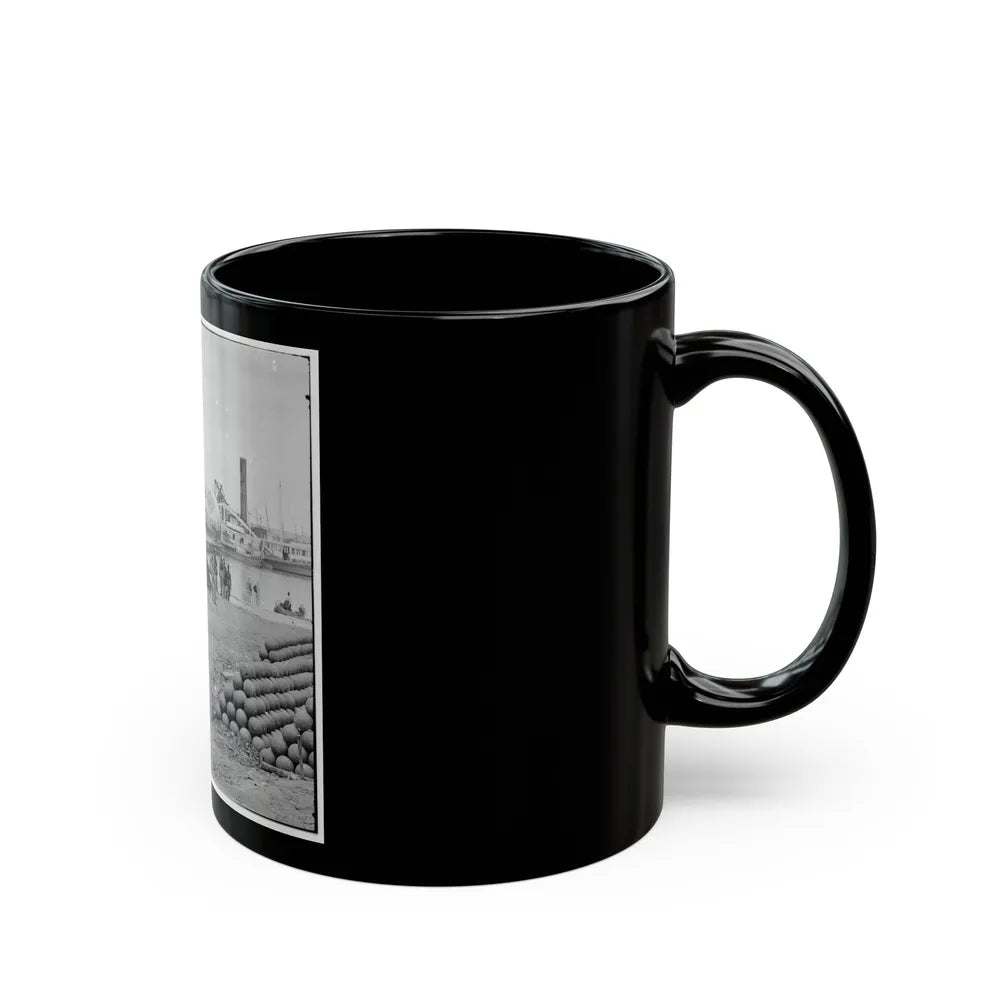 Yorktown, Va. Embarkation For White House Landing, Va. (U.S. Civil War) Black Coffee Mug-Go Mug Yourself