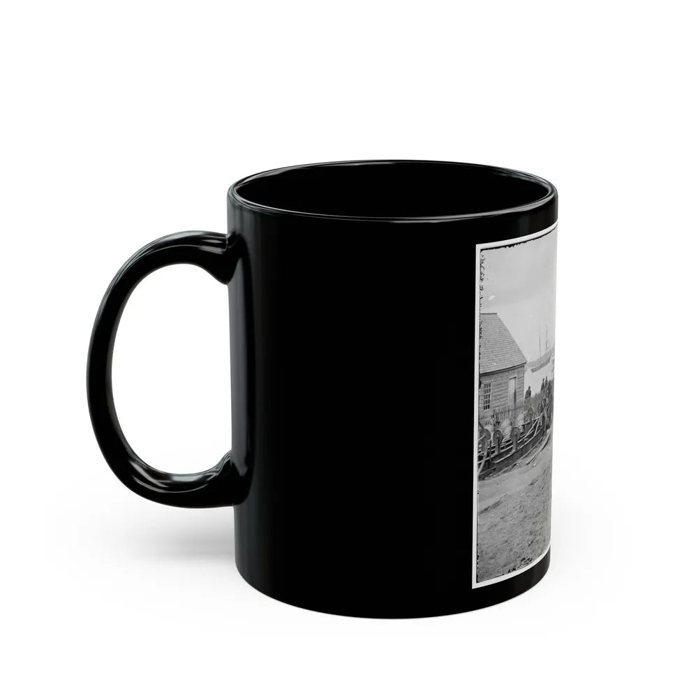 Yorktown, Va. Embarkation For White House Landing, Va. (U.S. Civil War) Black Coffee Mug-Go Mug Yourself