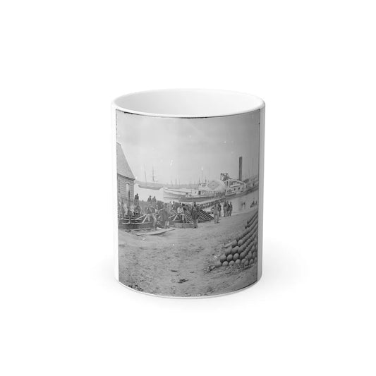 Yorktown, Va. Embarkation for White House Landing, Va. (U.S. Civil War) Color Changing Coffee Mug 11oz-11oz-Go Mug Yourself
