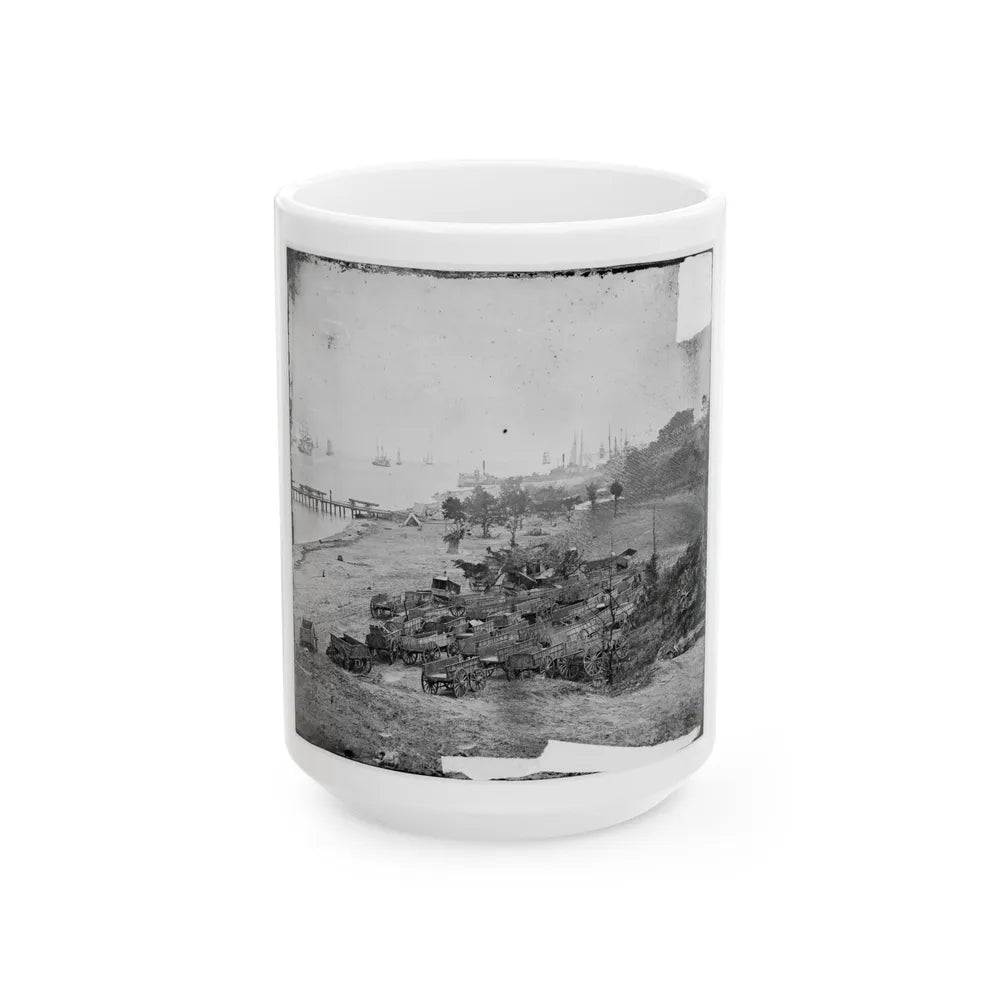 Yorktown, Va. Federal Wagon Park (U.S. Civil War) White Coffee Mug-15oz-Go Mug Yourself