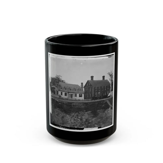 Yorktown, Va. Thomas Nelson House (Right), Used As A Hospital; In 1781 Used As A Headquarters By Lord Cornwallis (U.S. Civil War) Black Coffee Mug-15oz-Go Mug Yourself
