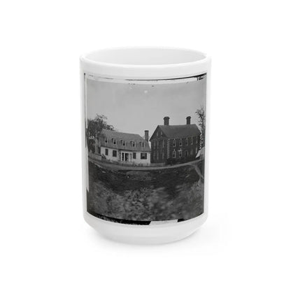 Yorktown, Va. Thomas Nelson House (Right), Used As A Hospital; In 1781 Used As A Headquarters By Lord Cornwallis (U.S. Civil War) White Coffee Mug-15oz-Go Mug Yourself