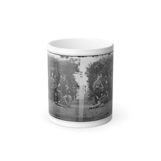 Yorktown, Va., Vicinity. Gen. Randolph B. Marcy, Officers, and Friends at Camp Winfield Scott (U.S. Civil War) Color Changing Coffee Mug 11oz-11oz-Go Mug Yourself