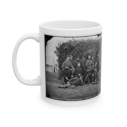 Yorktown, Va., Vicinity. Gen. Randolph B. Marcy, Officers, And Friends At Camp Winfield Scott (U.S. Civil War) White Coffee Mug-Go Mug Yourself