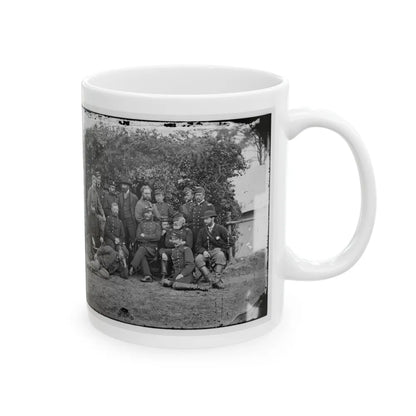 Yorktown, Va., Vicinity. Gen. Randolph B. Marcy, Officers, And Friends At Camp Winfield Scott (U.S. Civil War) White Coffee Mug-Go Mug Yourself