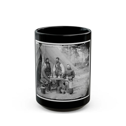 Yorktown, Va., Vicinity. Group Before The Photographic Tent At Camp Winfield Scott (U.S. Civil War) Black Coffee Mug-15oz-Go Mug Yourself