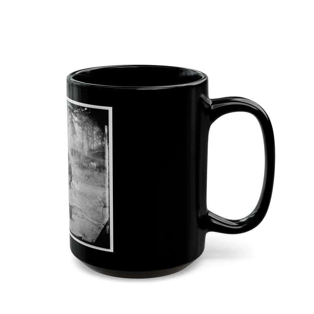 Yorktown, Va., Vicinity. Group Before The Photographic Tent At Camp Winfield Scott (U.S. Civil War) Black Coffee Mug-Go Mug Yourself