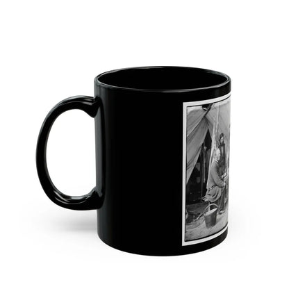 Yorktown, Va., Vicinity. Group Before The Photographic Tent At Camp Winfield Scott (U.S. Civil War) Black Coffee Mug-Go Mug Yourself