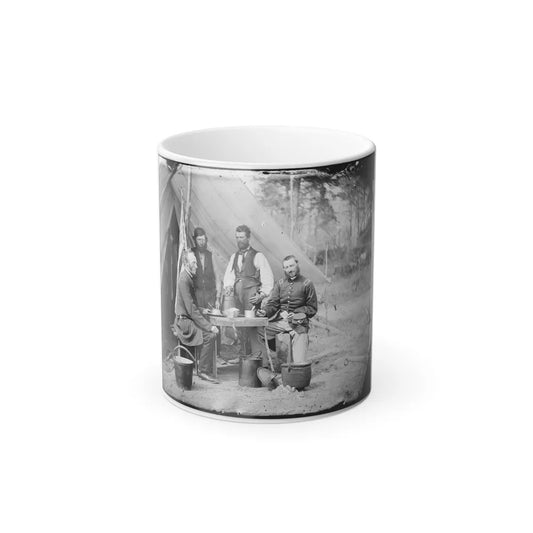Yorktown, Va., Vicinity. Group Before the Photographic Tent at Camp Winfield Scott (U.S. Civil War) Color Changing Coffee Mug 11oz-11oz-Go Mug Yourself