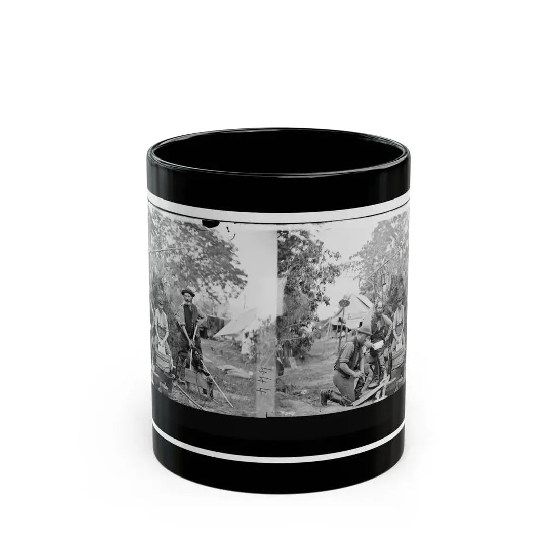 Yorktown, Virginia (Vicinity). Servants At Prince De Joinville's Quarters (U.S. Civil War) Black Coffee Mug 11oz - Go Mug Yourself