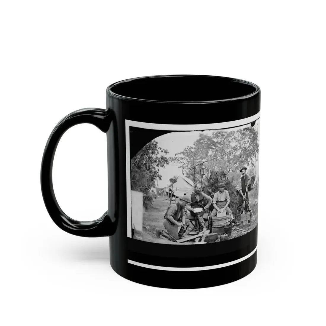 Yorktown, Virginia (Vicinity). Servants At Prince De Joinville's Quarters (U.S. Civil War) Black Coffee Mug - Go Mug Yourself