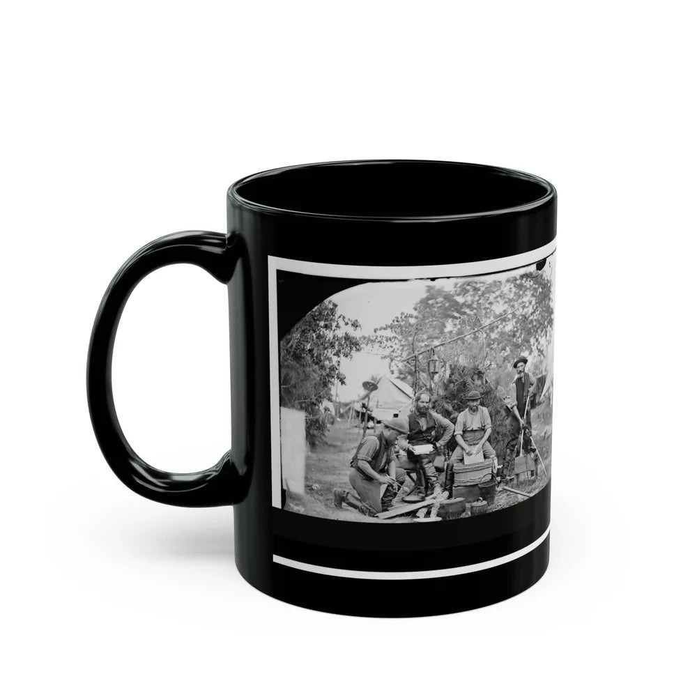 Yorktown, Virginia (Vicinity). Servants At Prince De Joinville's Quarters (U.S. Civil War) Black Coffee Mug-Go Mug Yourself