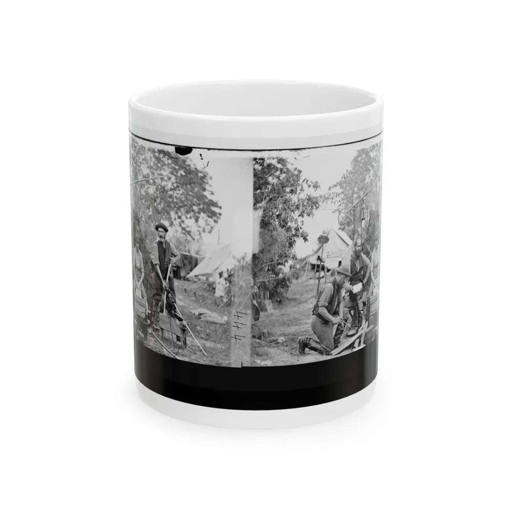 Yorktown, Virginia (Vicinity). Servants At Prince De Joinville's Quarters (U.S. Civil War) White Coffee Mug-11oz-Go Mug Yourself