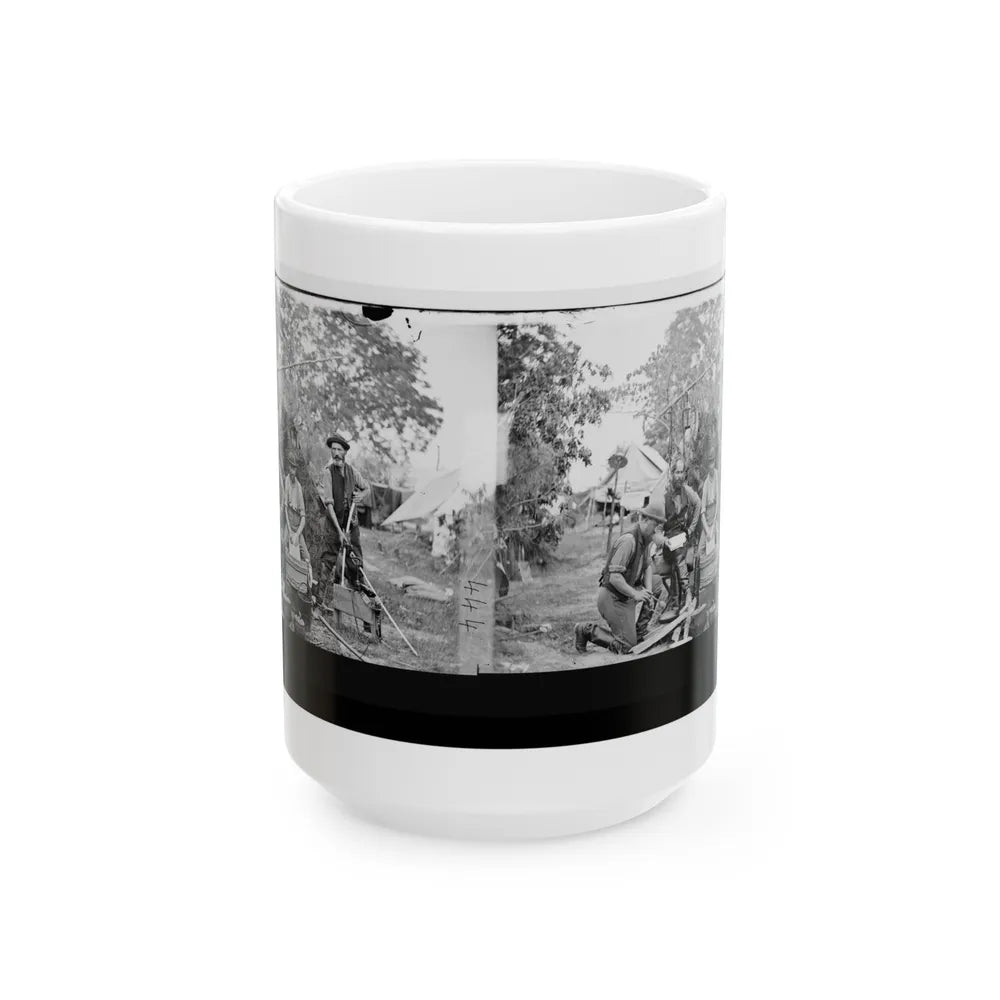 Yorktown, Virginia (Vicinity). Servants At Prince De Joinville's Quarters (U.S. Civil War) White Coffee Mug-15oz-Go Mug Yourself