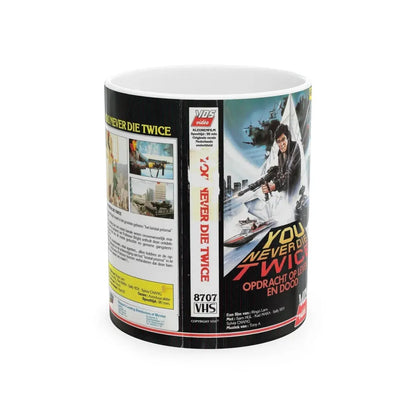YOU NEVER DIE TWICE (VHS COVER) - White Coffee Mug 11oz - Go Mug Yourself