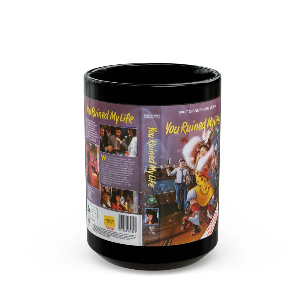 YOU RUINED MY LIFE (VHS COVER) - Black Coffee Mug-15oz-Go Mug Yourself