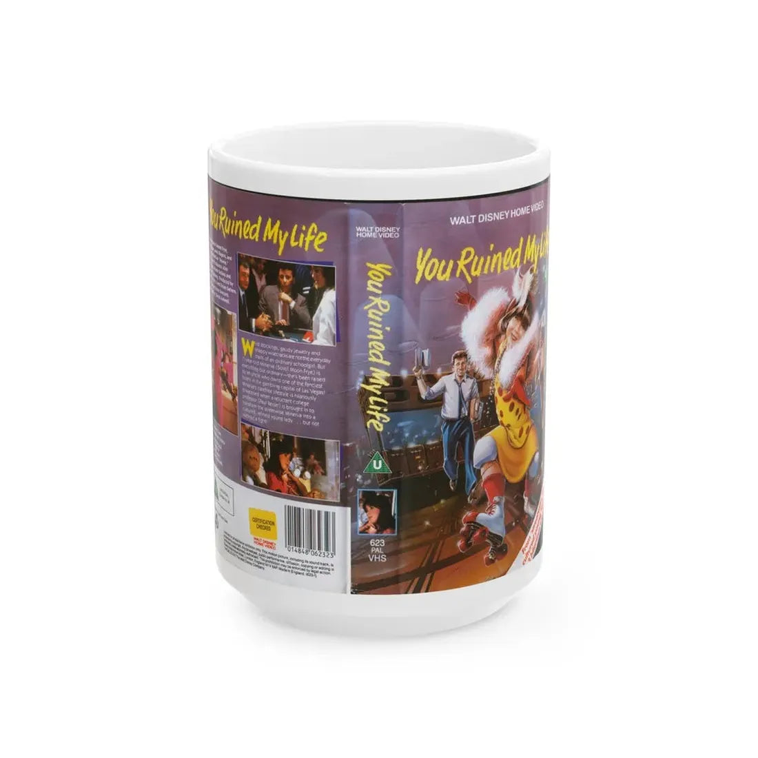 YOU RUINED MY LIFE (VHS COVER) - White Coffee Mug 15oz - Go Mug Yourself