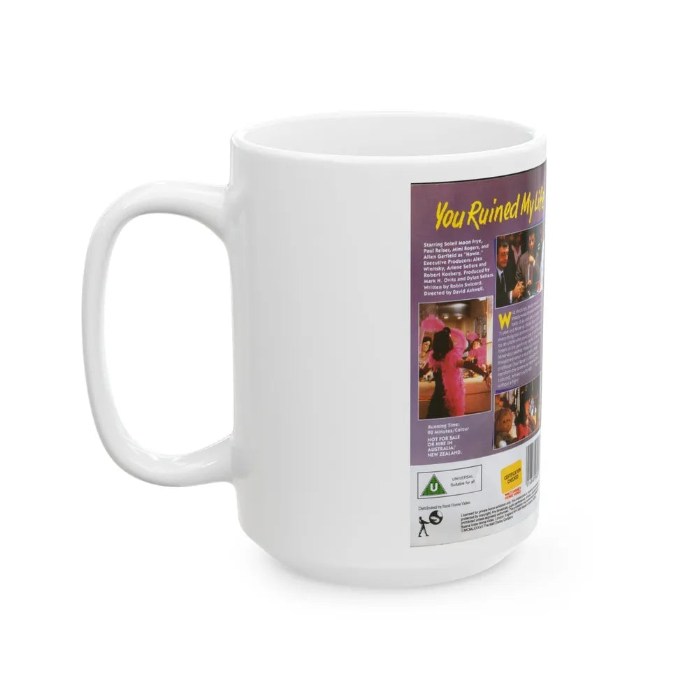 YOU RUINED MY LIFE (VHS COVER) - White Coffee Mug-Go Mug Yourself