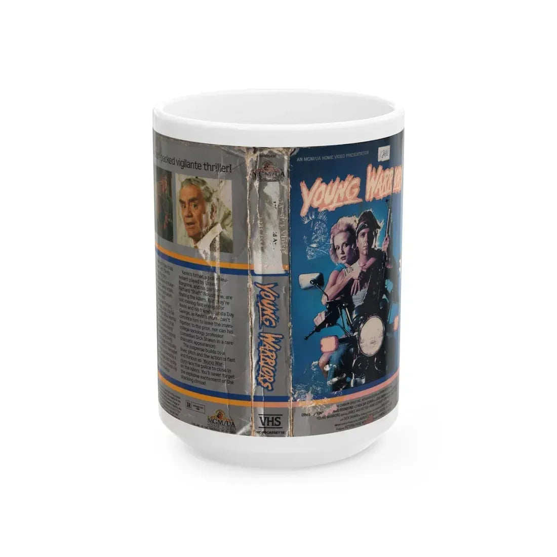 YOUBG WARRIORS (VHS COVER) - White Coffee Mug 15oz - Go Mug Yourself