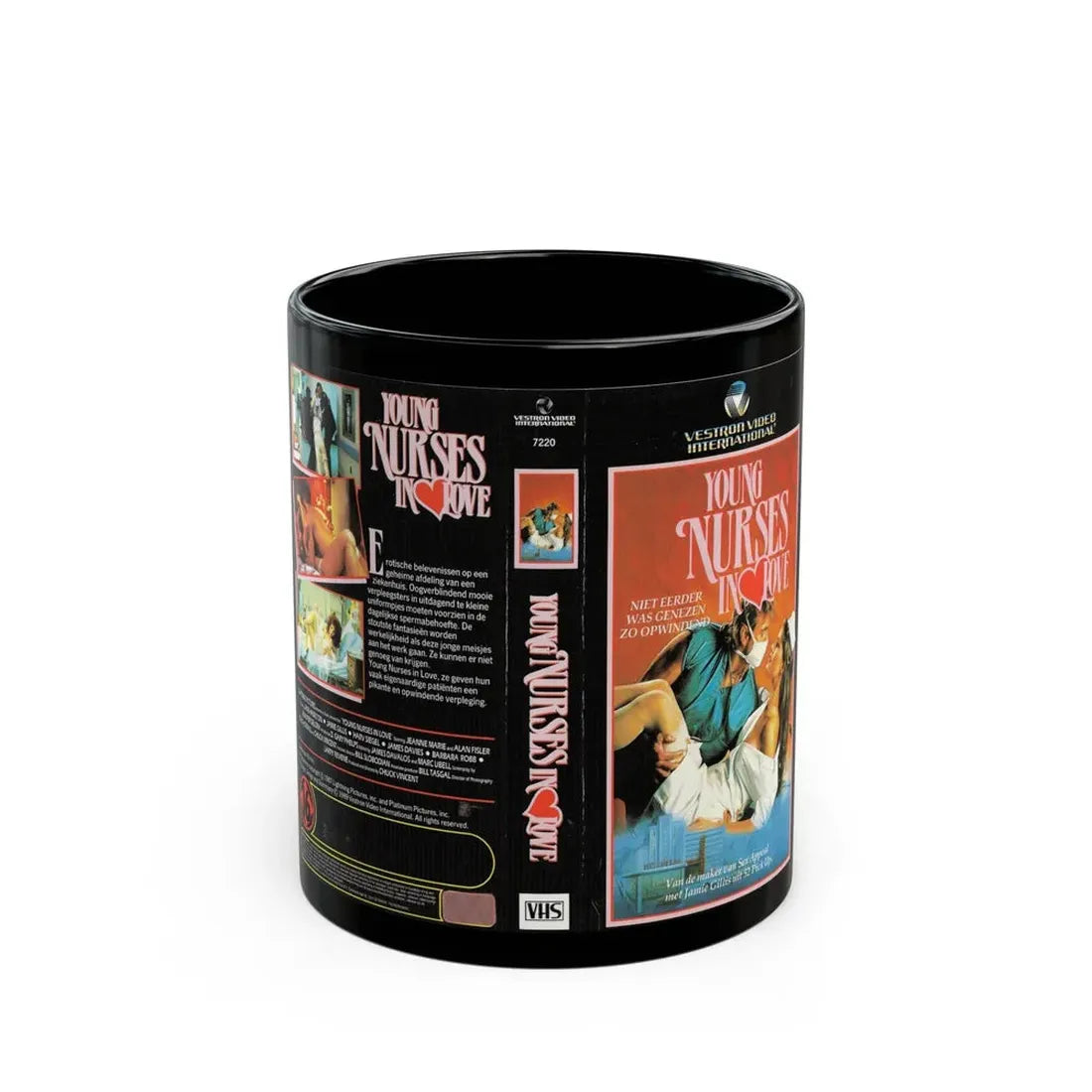 YOUNG NURSES IN LOVE (VHS COVER) - Black Coffee Mug 11oz - Go Mug Yourself
