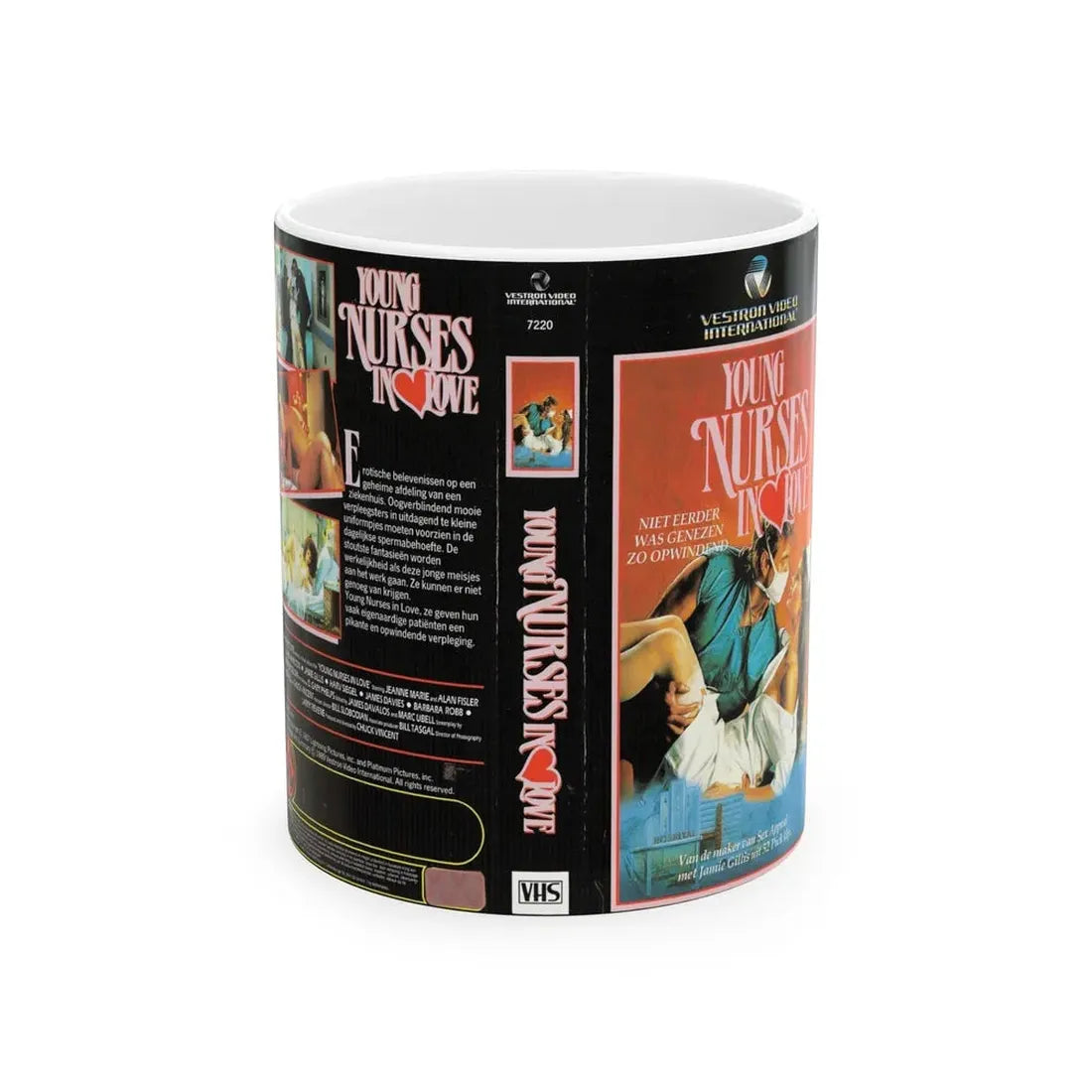 YOUNG NURSES IN LOVE (VHS COVER) - White Coffee Mug 11oz - Go Mug Yourself