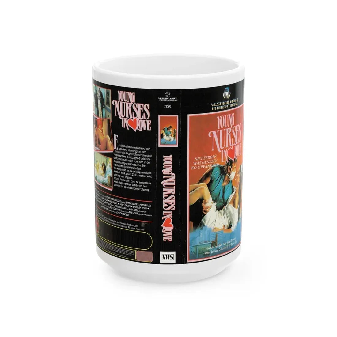 YOUNG NURSES IN LOVE (VHS COVER) - White Coffee Mug 15oz - Go Mug Yourself