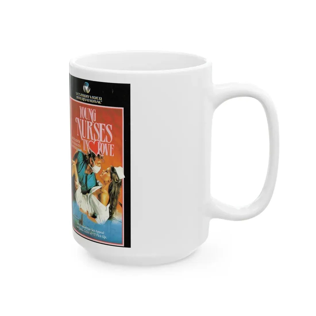 YOUNG NURSES IN LOVE (VHS COVER) - White Coffee Mug - Go Mug Yourself