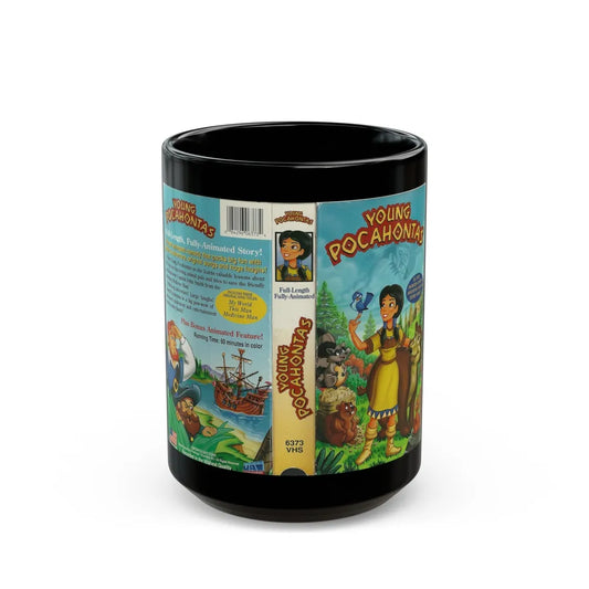 YOUNG POCAHONTAS (VHS COVER) - Black Coffee Mug-15oz-Go Mug Yourself