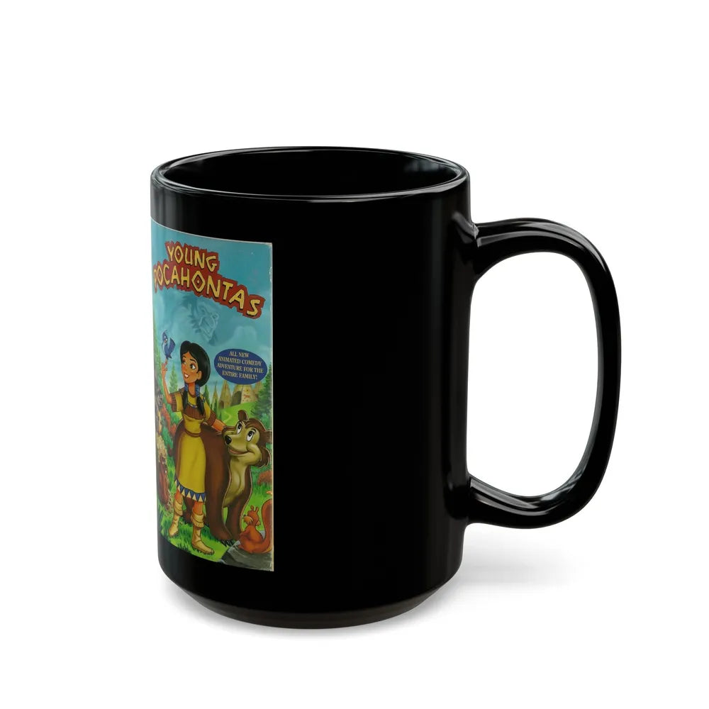 YOUNG POCAHONTAS (VHS COVER) - Black Coffee Mug-Go Mug Yourself